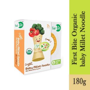 First Bite Organic baby Millet Noodle Combi 2 Broccoli & Tomato Flavoured for 7+ Months 180g